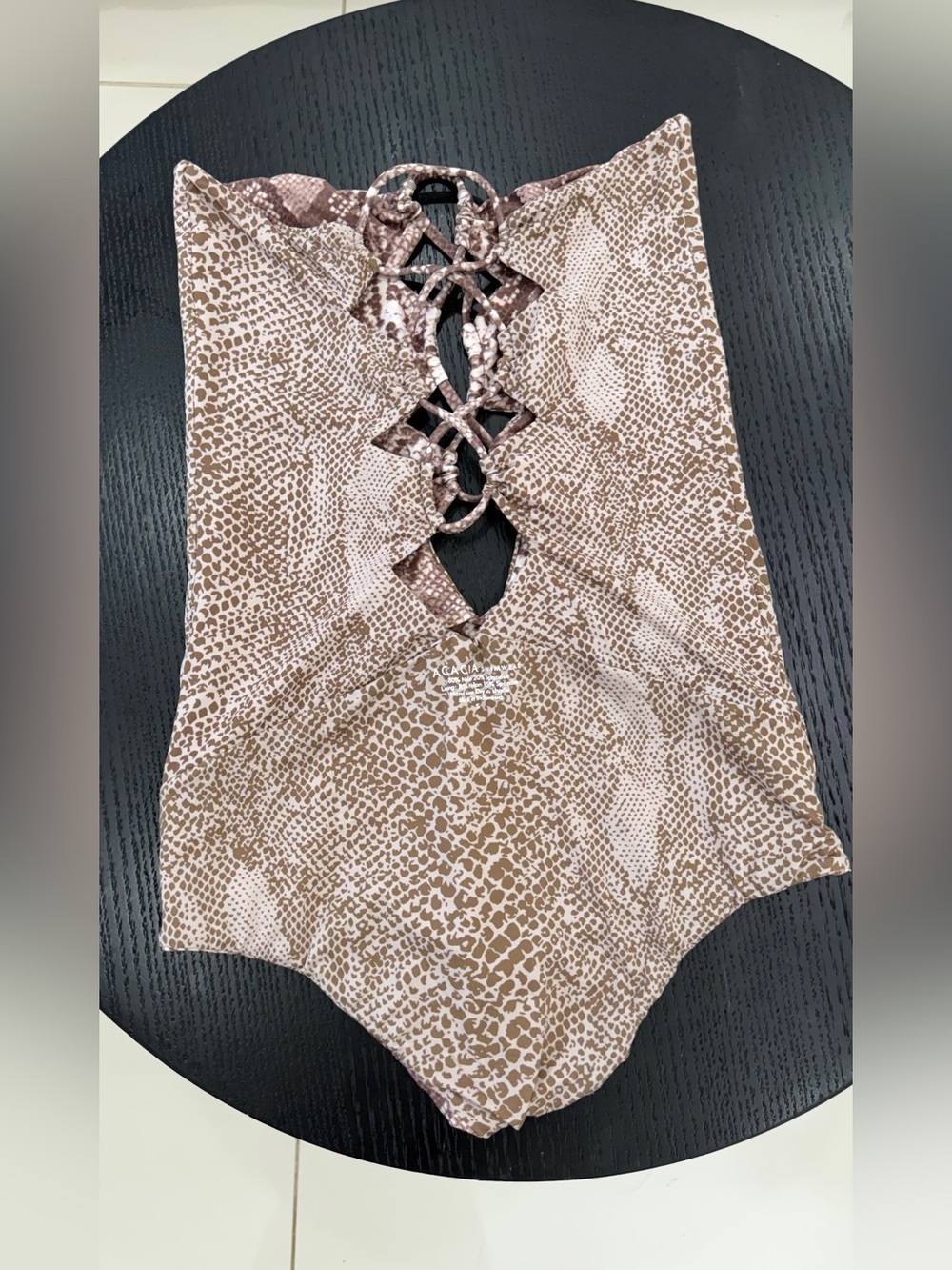 Acacia Swimwear Reversible Snakeskin Print One Piece Bathing Suit - NEVER WORN - Picture 4 of 16
